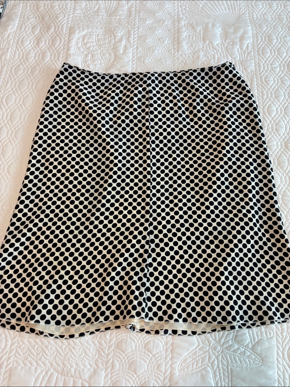 Zanella Platinum Polka Dot A-Line Skirt - Black and White